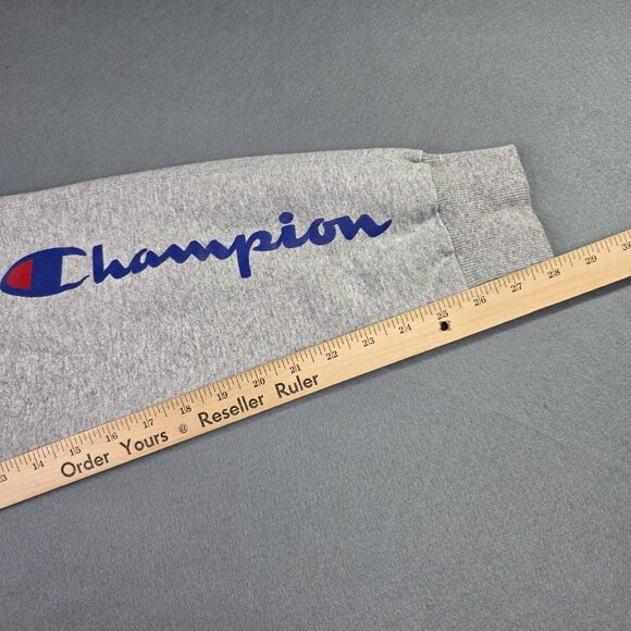 Champion Sweatpants Womens Medium Gray Athletic Joggers Script Logo Pants - Picture 10 of 10